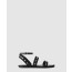 트리밍 스터드 가죽 샌들