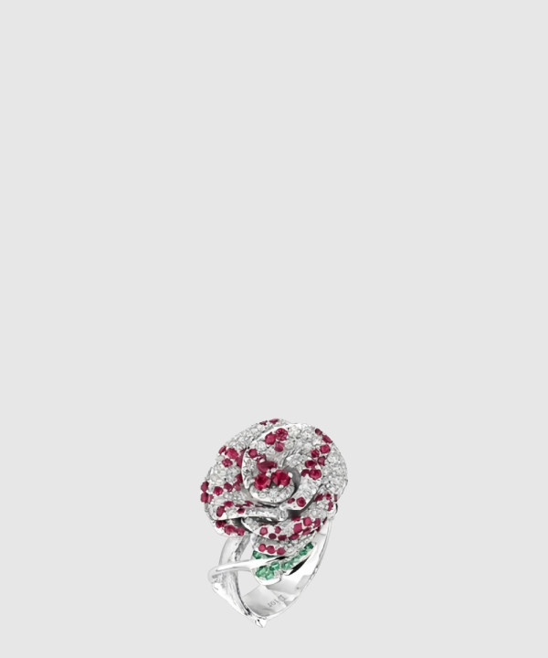 디올 Rose Dior Bagatelle 꽃 모양 반지 JBAG9